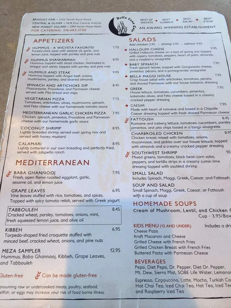 Bella Luna Cafe West - Wichita, KS menu_pic