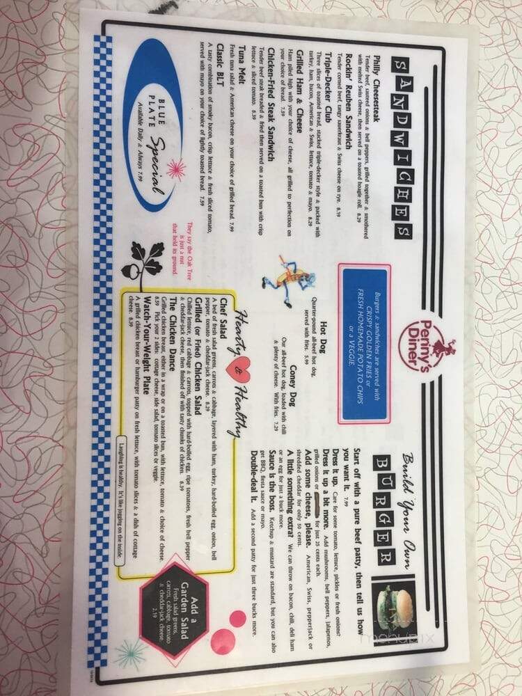 Penny's Diner - Wellington, KS menu_pic