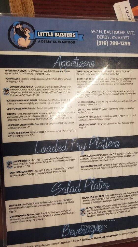 Little Buster's - Derby, KS menu_pic