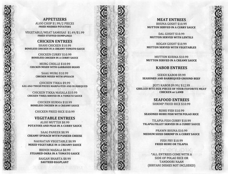 Deshi Curry - Wichita, KS menu_pic