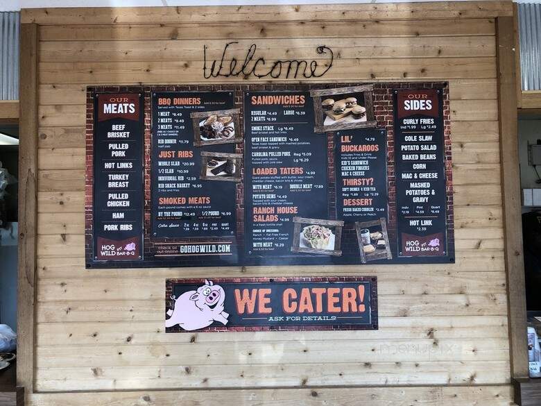 Hog Wild Pit Bar Bq - Wichita, KS menu_pic