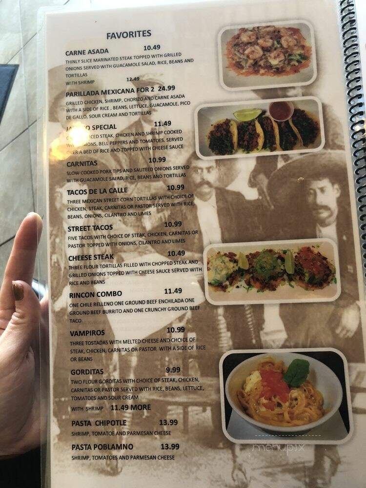 El Rincon - Wichita, KS menu_pic