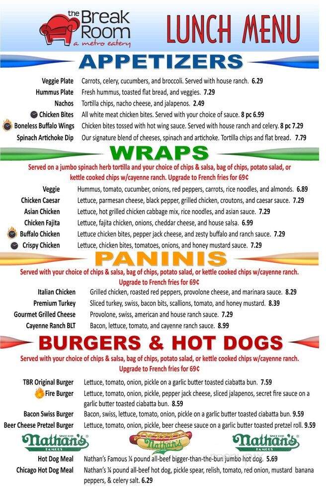 Break Room - Topeka, KS menu_pic