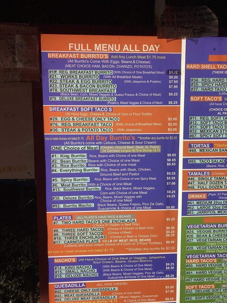 Burrito King - Lawrence, KS menu_pic