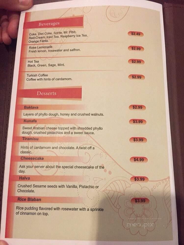 Aladdin Cafe - Lawrence, KS menu_pic