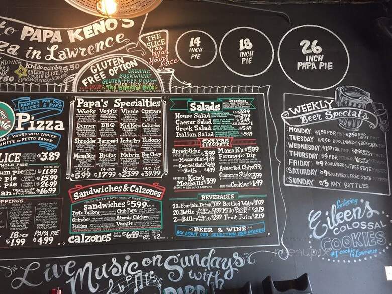 Papa Keno's Pizzeria - Lawrence, KS menu_pic