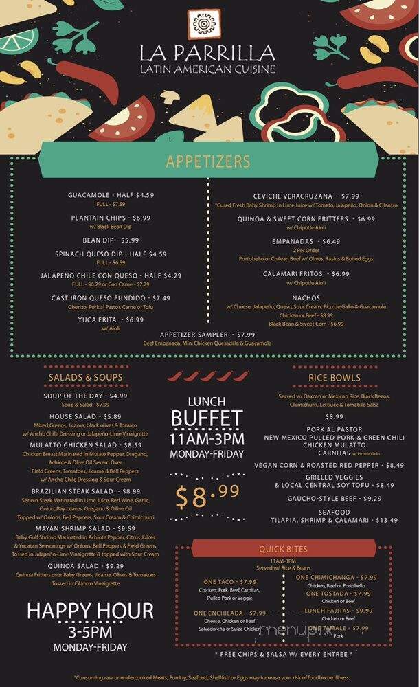 La Parrilla - Lawrence, KS menu_pic