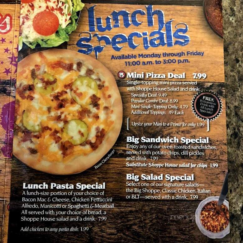 Pizza Shoppe & Pub - Olathe, KS menu_pic