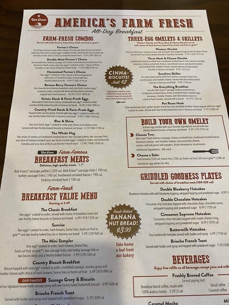 Bob Evans Restaurant - Kansas City, KS menu_pic