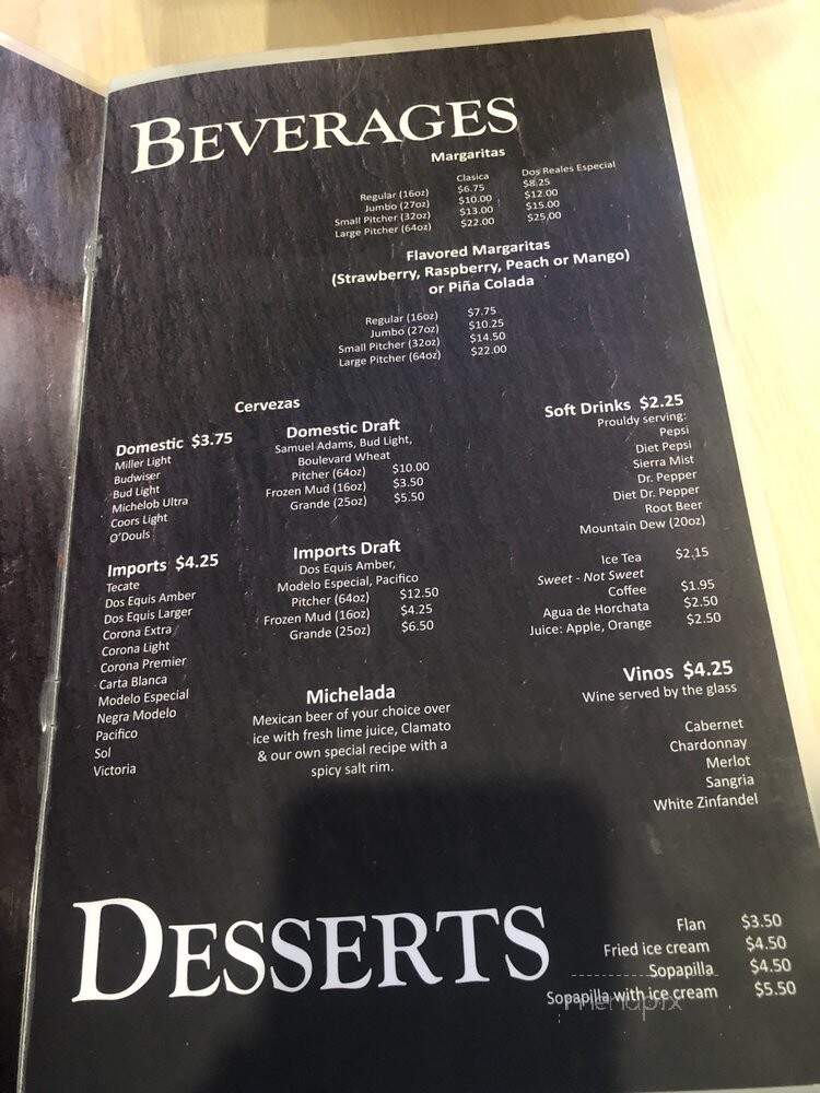 Dos Reales Authentic Mexican - Shawnee Mission, KS menu_pic