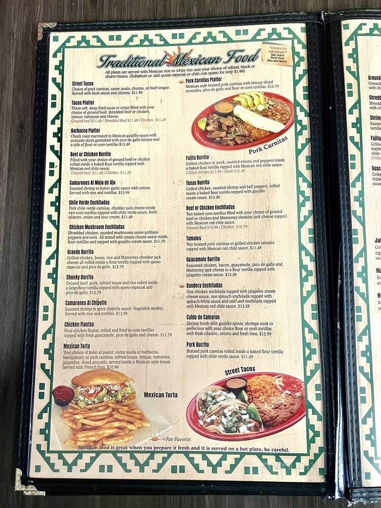 Fronteras Mexican Restaurant - Shawnee Mission, KS menu_pic