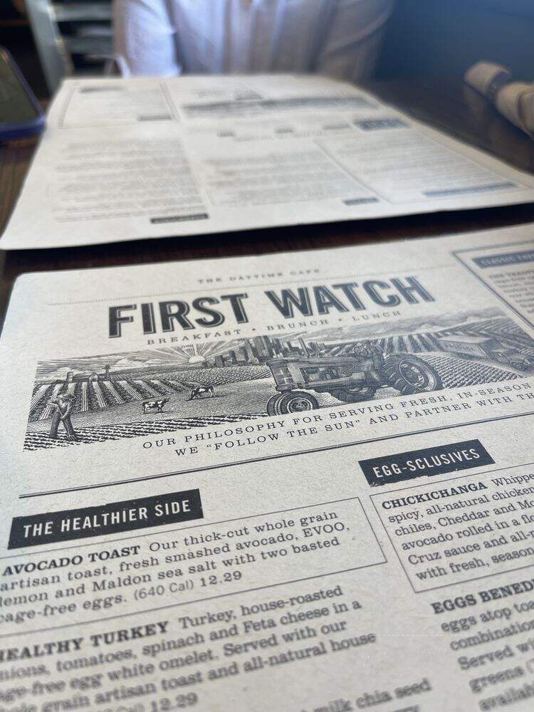 First Watch - Shawnee Mission, KS menu_pic