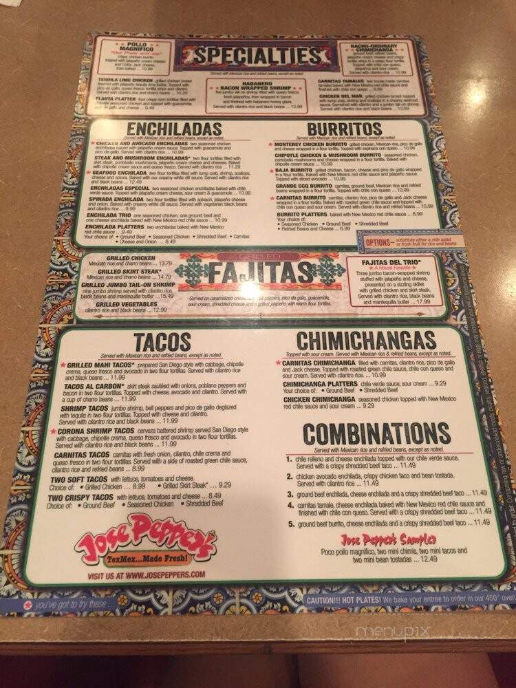 Jose Pepper's - Overland Park, KS menu_pic