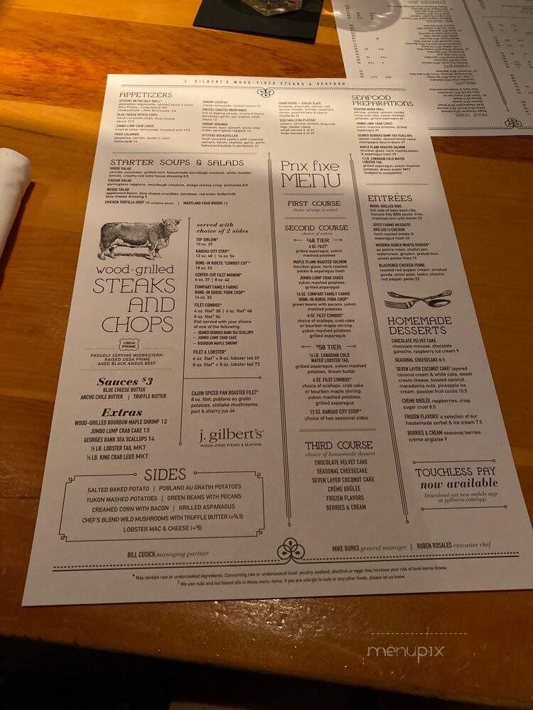 J Gilbert's Wood Fired - Overland Park, KS menu_pic