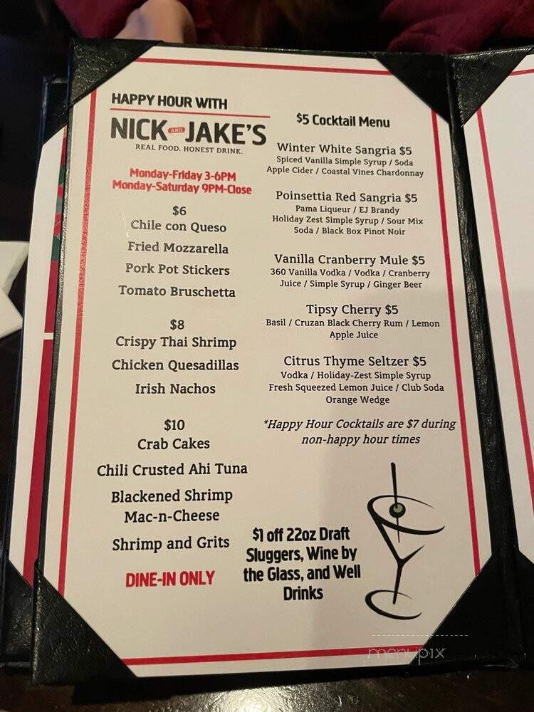 Nick & Jakes - Shawnee Mission, KS menu_pic