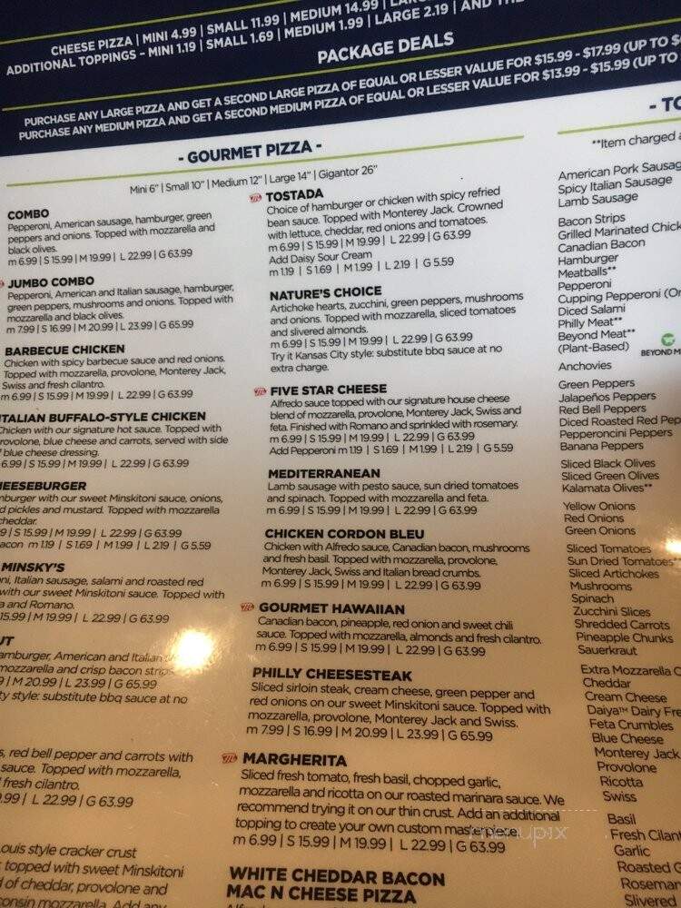 Minsky's Pizza - Shawnee Mission, KS menu_pic