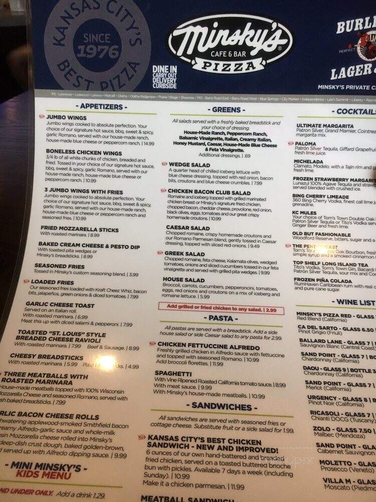 Minsky's Pizza - Shawnee Mission, KS menu_pic