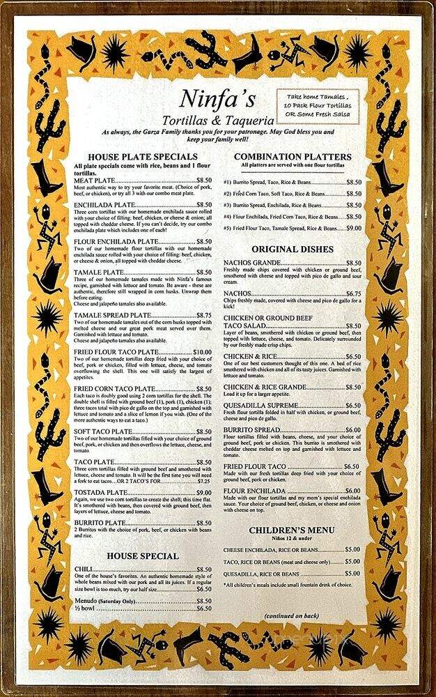 Ninsa's Tortillas & Taqueria - Kansas City, KS menu_pic
