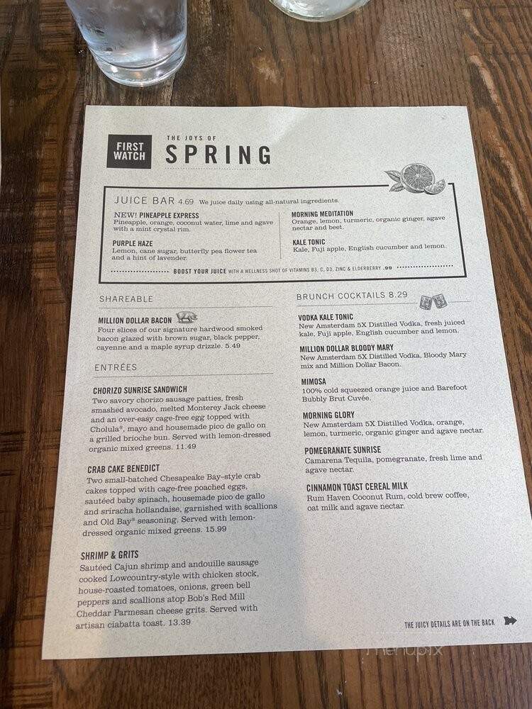 First Watch - Prairie Village, KS menu_pic