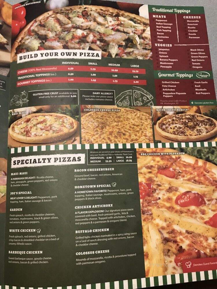 Hometown Pizza - Earlington, KY menu_pic