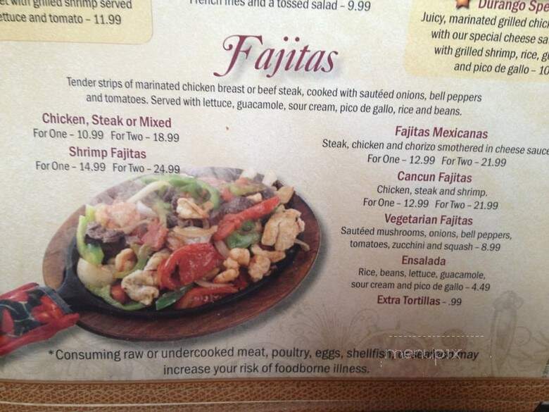 Cancun Mexican Restaurant - Hopkinsville, KY menu_pic