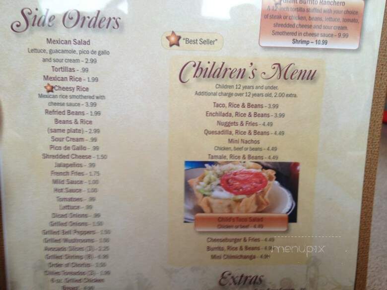 Cancun Mexican Restaurant - Hopkinsville, KY menu_pic