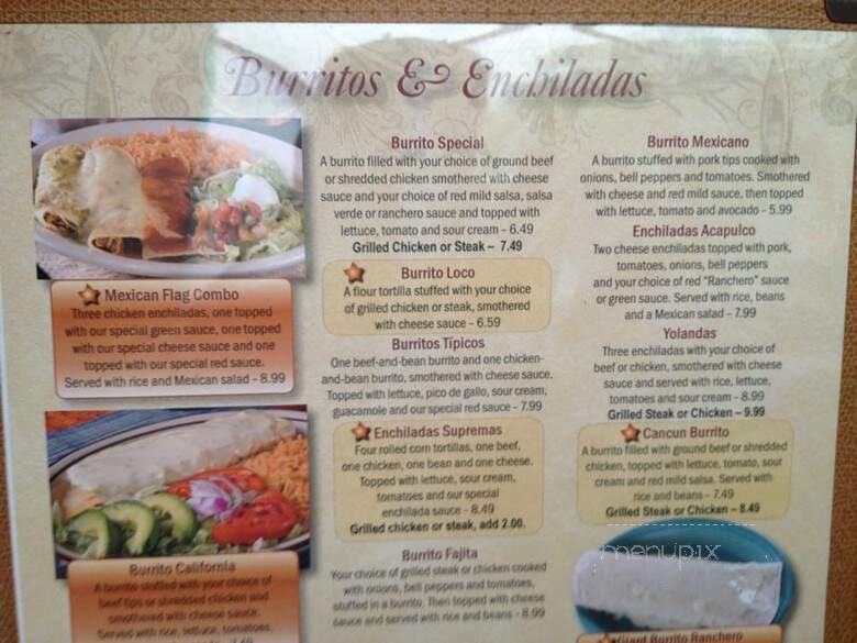 Cancun Mexican Restaurant - Hopkinsville, KY menu_pic