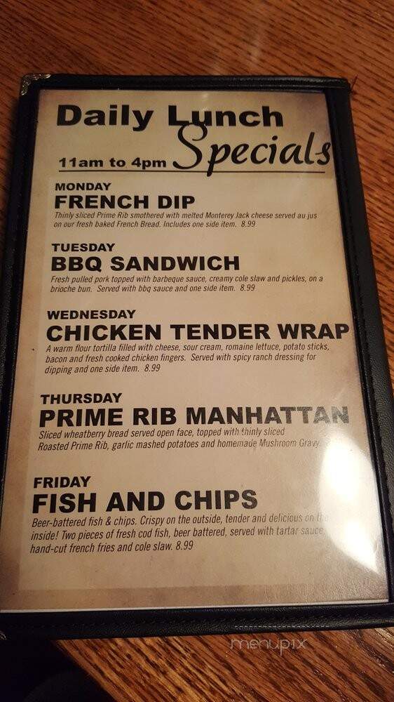 Rafferty's - Bowling Green, KY menu_pic