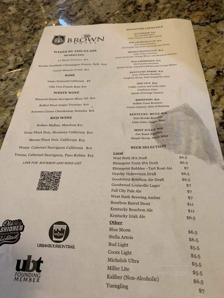 English Grill - Louisville, KY menu_pic