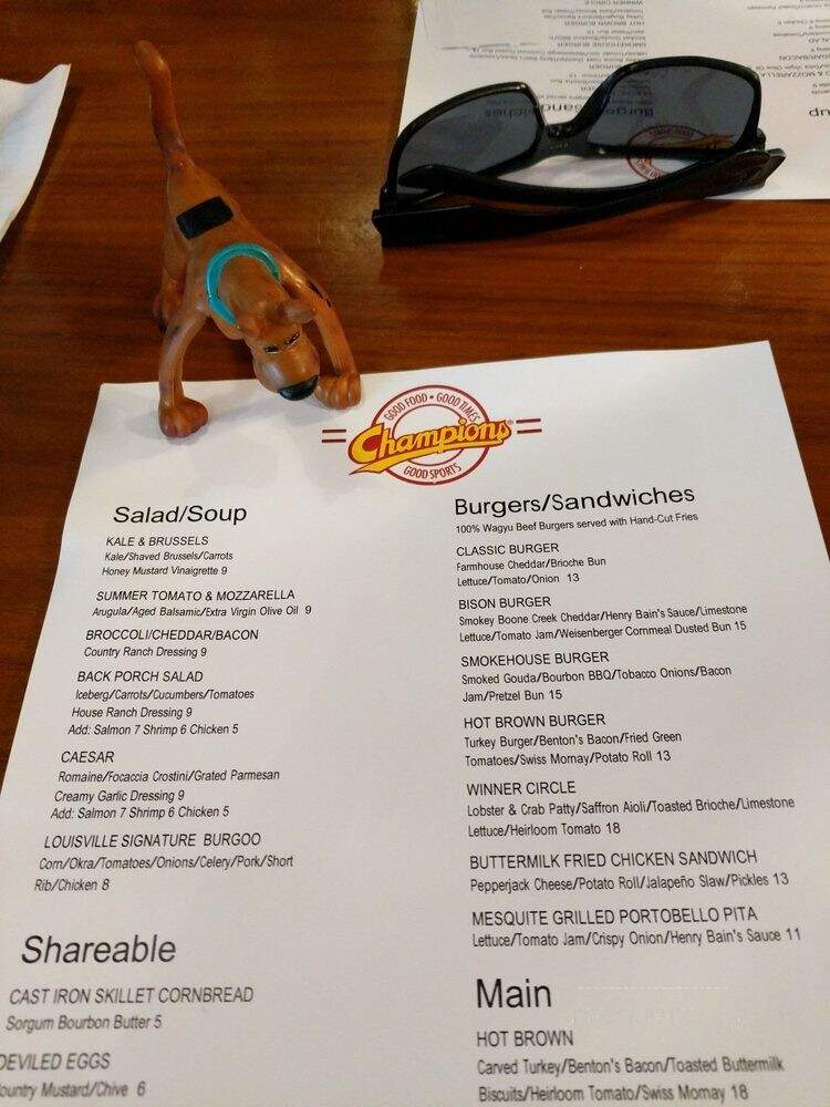 Champions Sports Restaurant & Bar - Louisville, KY menu_pic