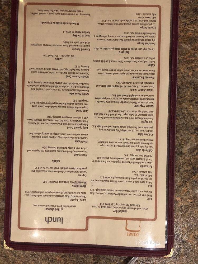 Toast On Market - Louisville, KY menu_pic