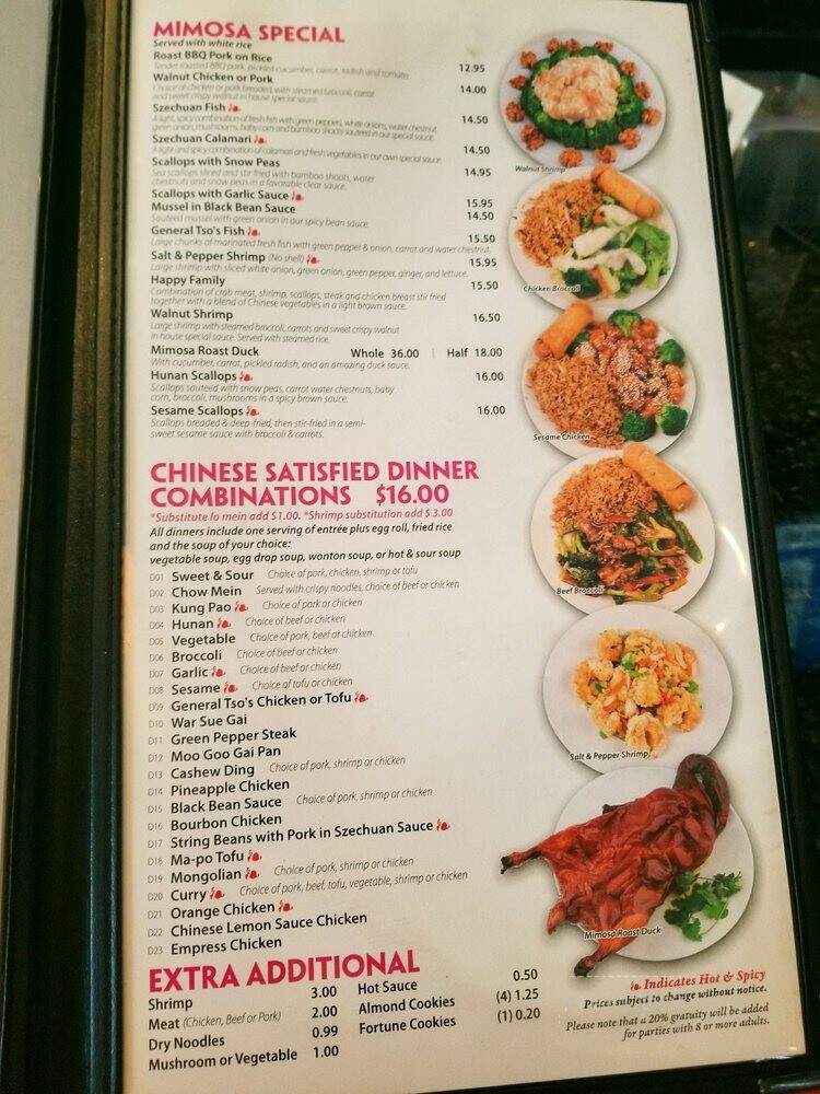 Cafe Mimosa - Louisville, KY menu_pic