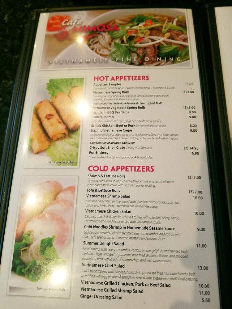 Cafe Mimosa - Louisville, KY menu_pic