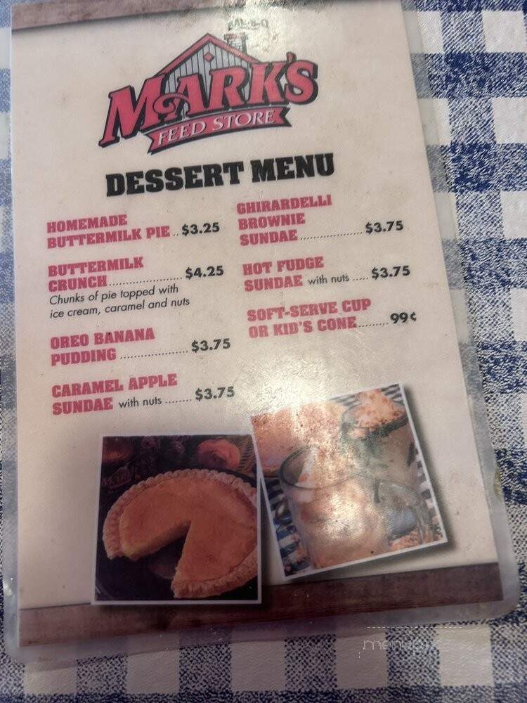 Mark's Feed Store - Louisville, KY menu_pic