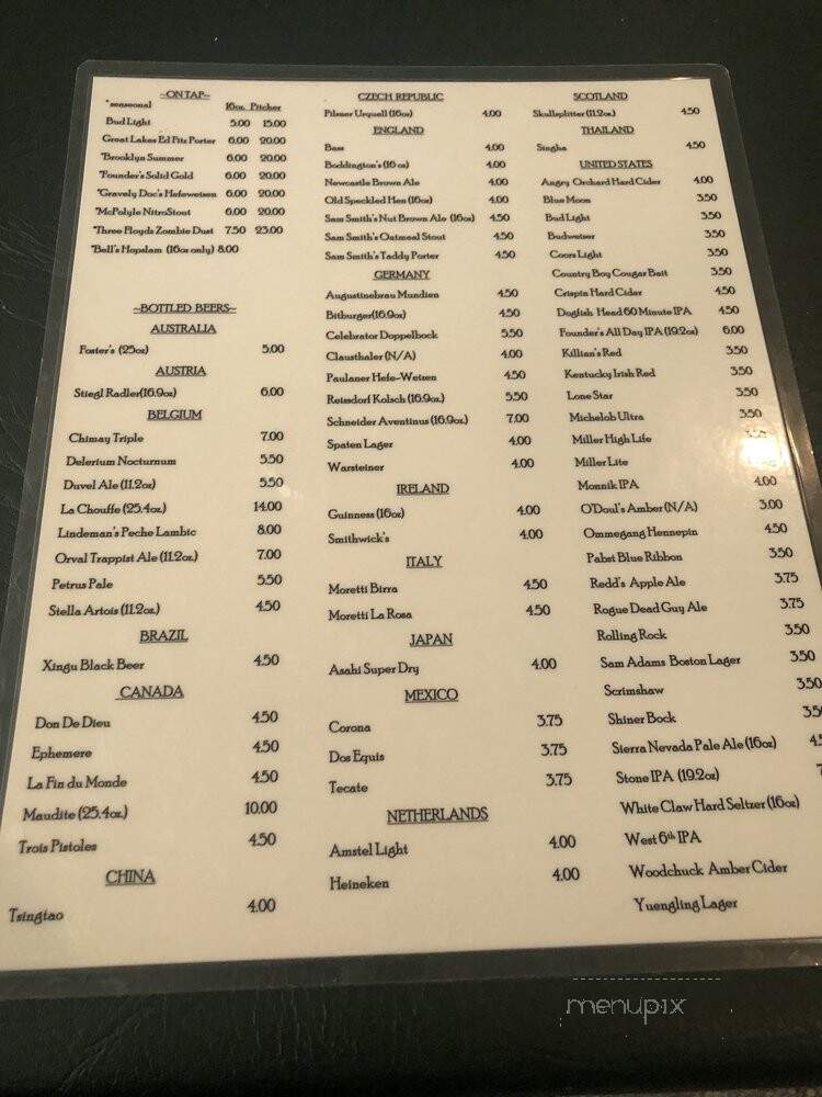 Za's Pizza Pub - Louisville, KY menu_pic