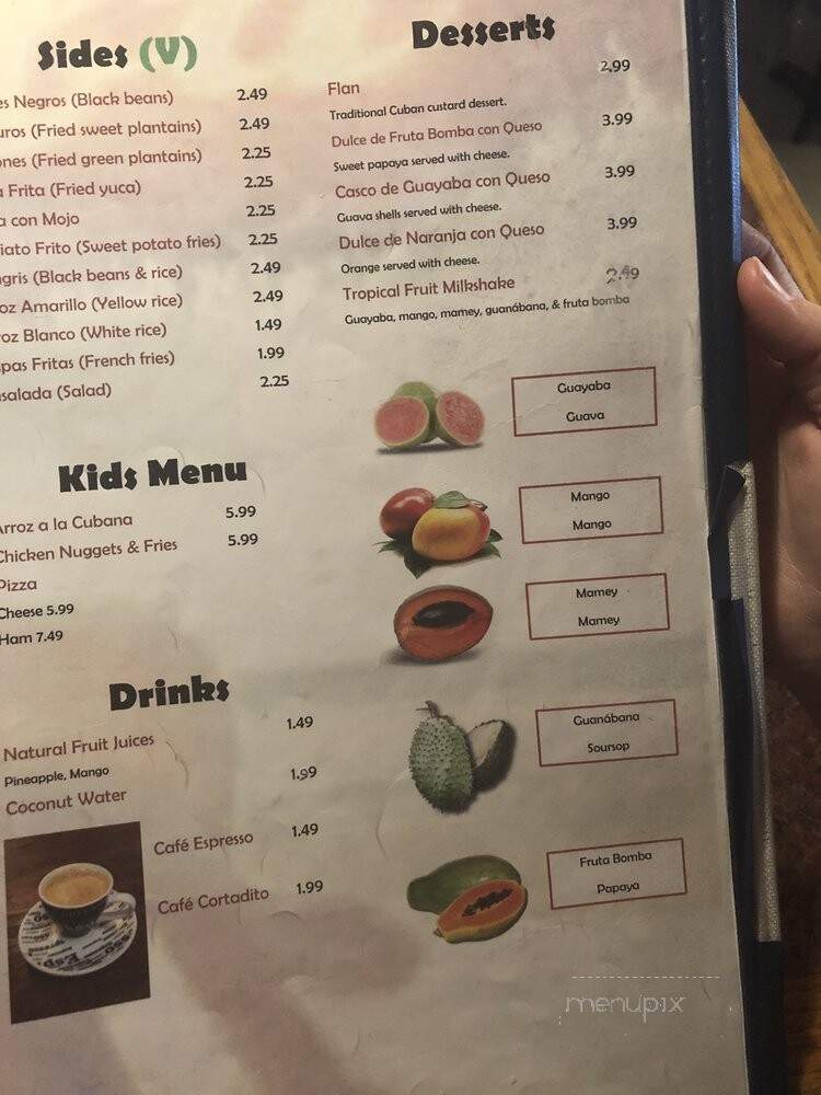 El Sabor Cubano - Louisville, KY menu_pic
