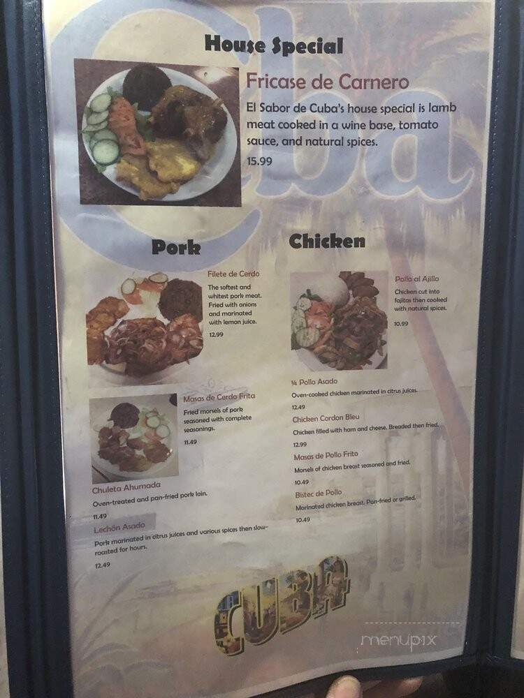 El Sabor Cubano - Louisville, KY menu_pic