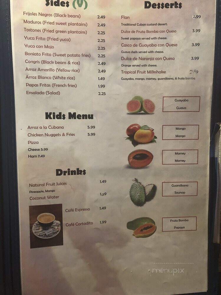 El Sabor Cubano - Louisville, KY menu_pic
