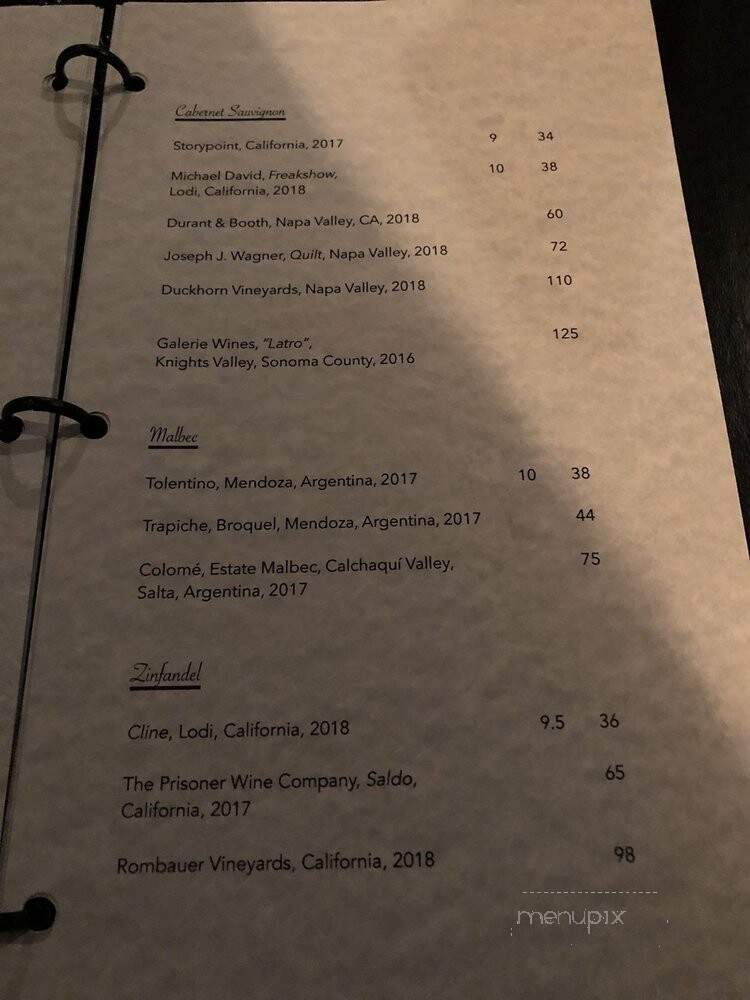 Equus Restaurant Office - Louisville, KY menu_pic