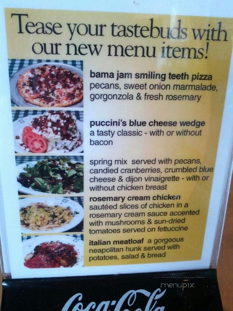 Puccini's - Louisville, KY menu_pic