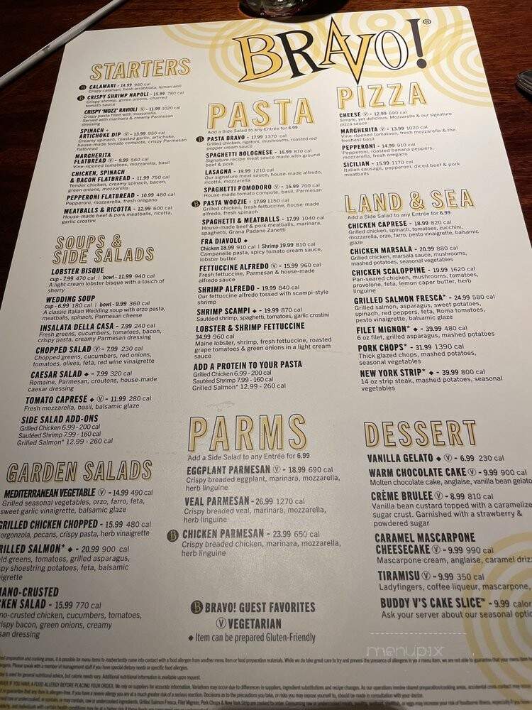 Bravo Cucina Italiana - Louisville, KY menu_pic