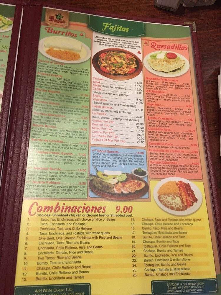 El Nopal - Louisville, KY menu_pic