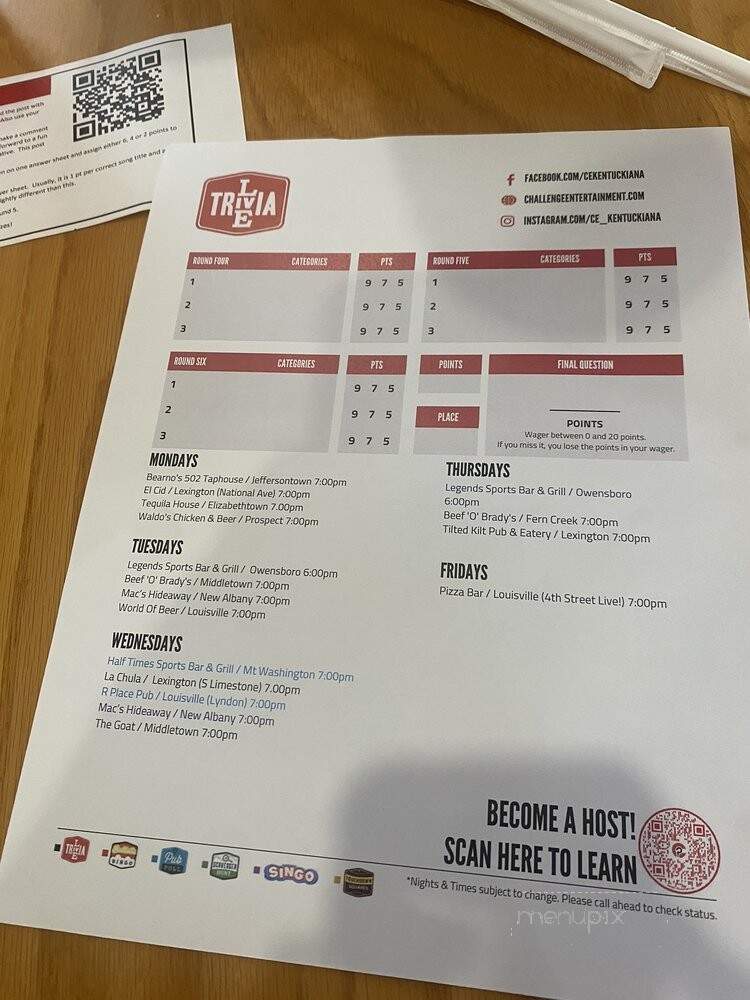 Beef O Blue - Louisville, KY menu_pic