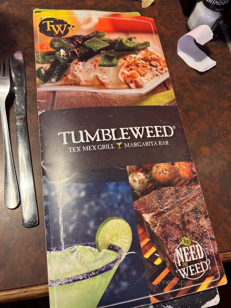 Tumbleweed Southwest Grill - Shelbyville, KY menu_pic