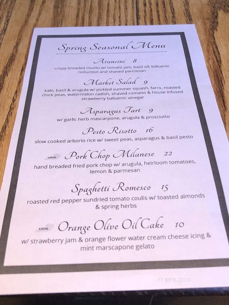 Bella Notte - Lexington, KY menu_pic