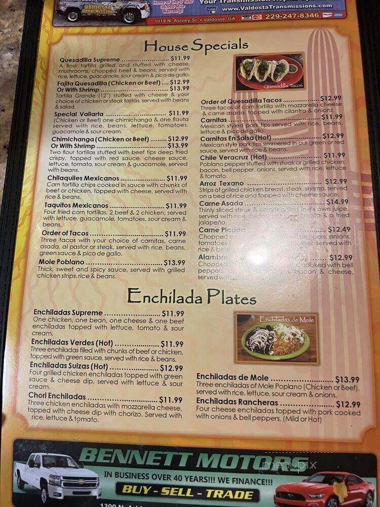 El Caz Ador Mexican Restaurant - Lexington, KY menu_pic