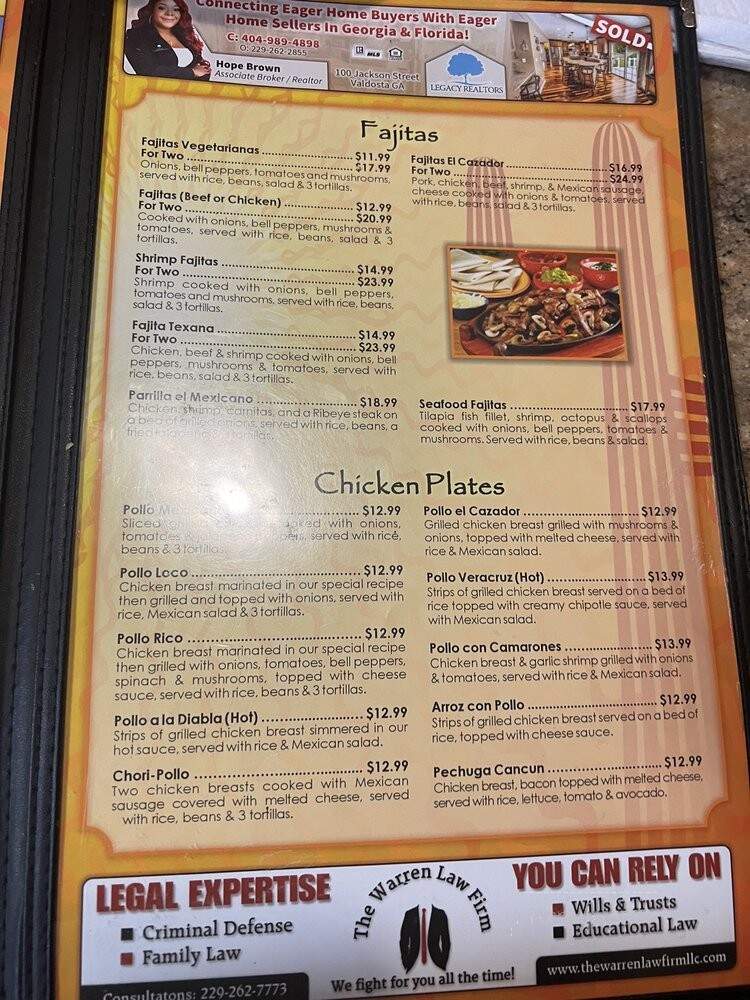 El Caz Ador Mexican Restaurant - Lexington, KY menu_pic
