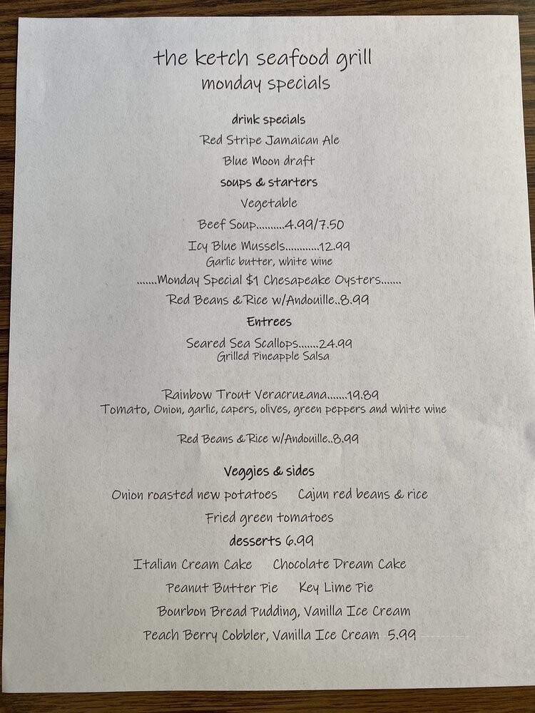 Ketch - Lexington, KY menu_pic