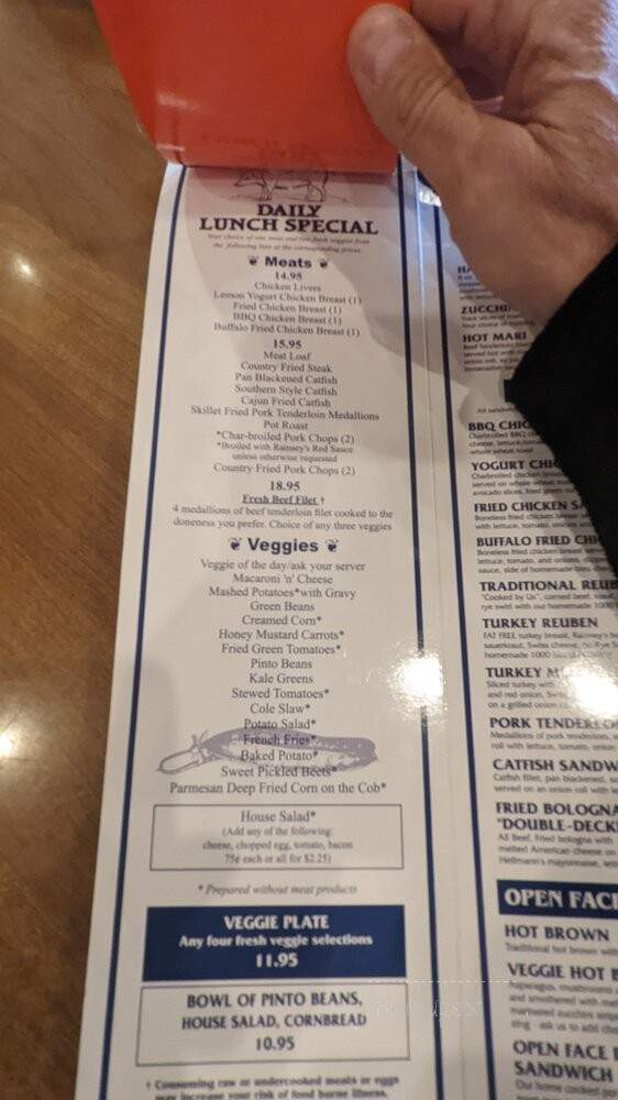 Ramsey's Diner - Lexington, KY menu_pic