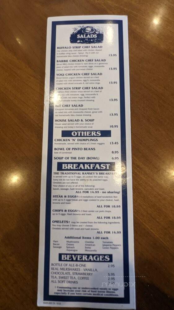 Ramsey's Diner - Lexington, KY menu_pic